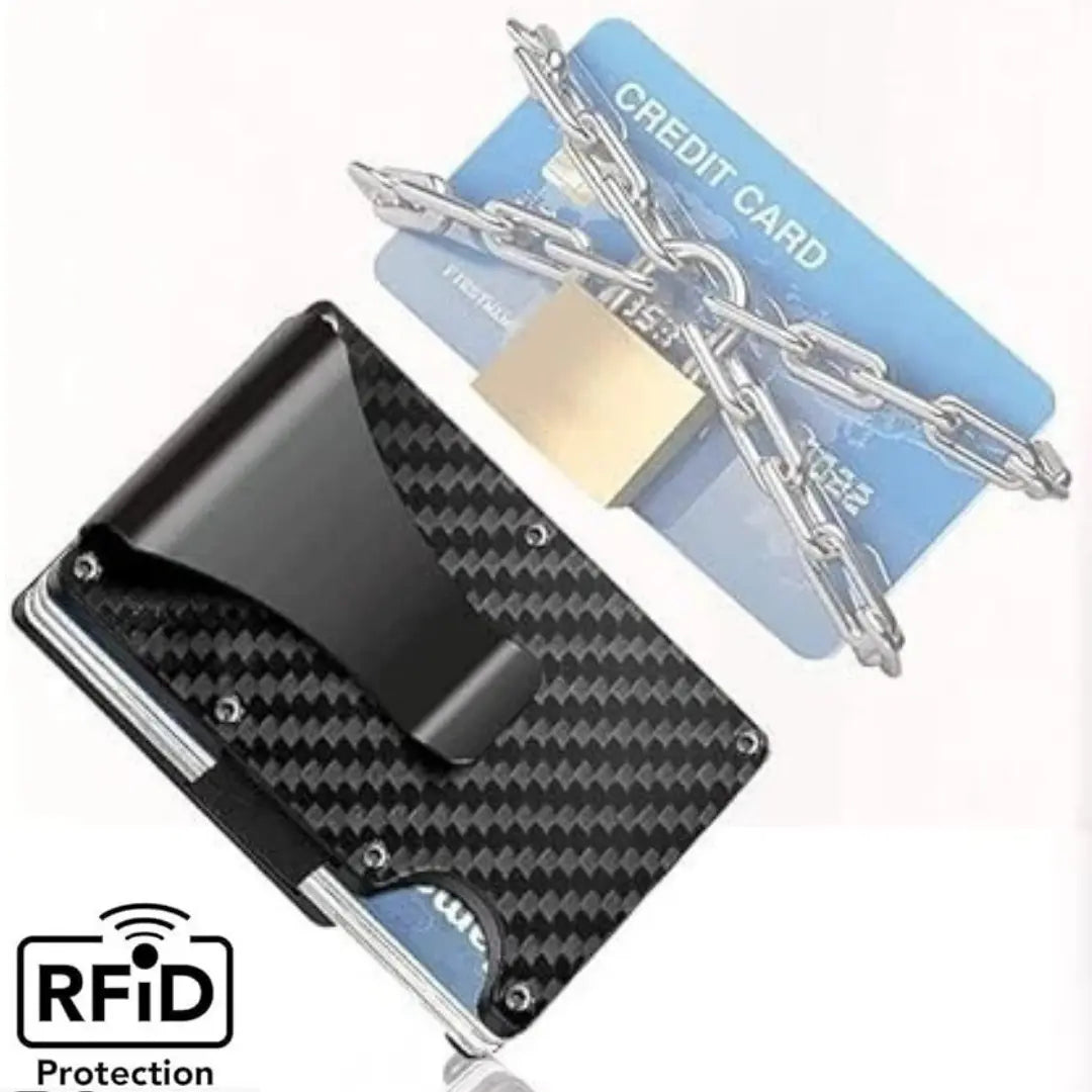 NeoCarbon™ | Tarjetero Antirobo de Fibra de Carbono