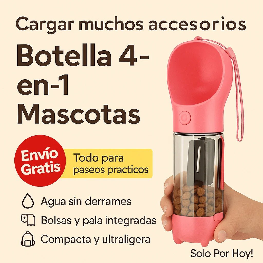 Botella 4‑en‑1 Mascotas - Everlace