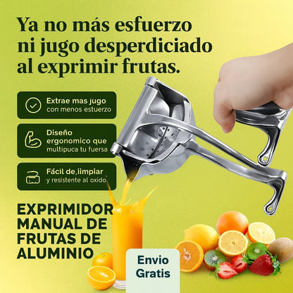 Exprimidor Manual de Frutas de Aluminio - Everlace