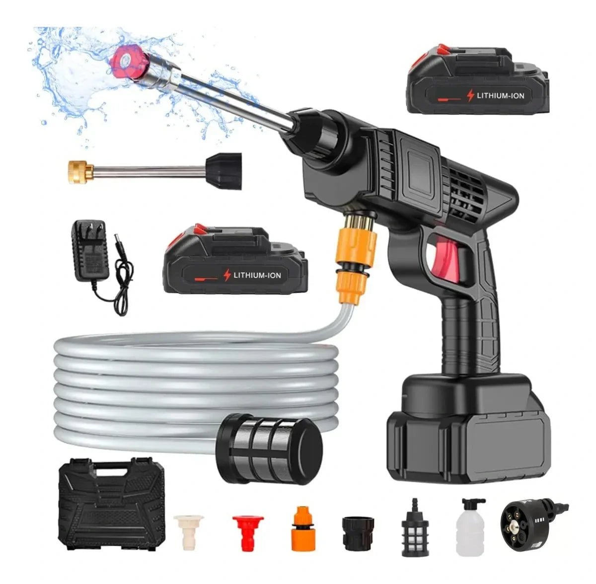 Hidrolavadora Doble Batería con Boquilla 6 Chorros - Everlace