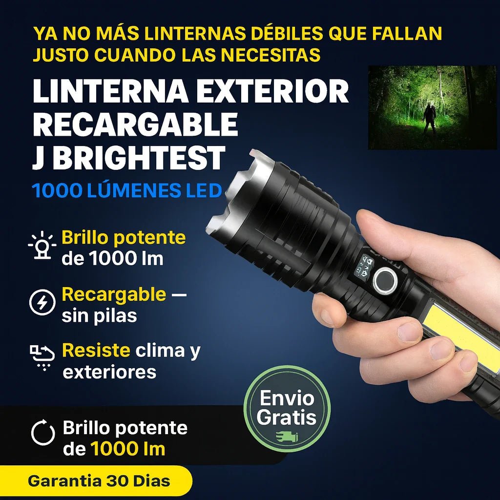 Linterna Exterior 1000 Lúmenes LED - Everlace